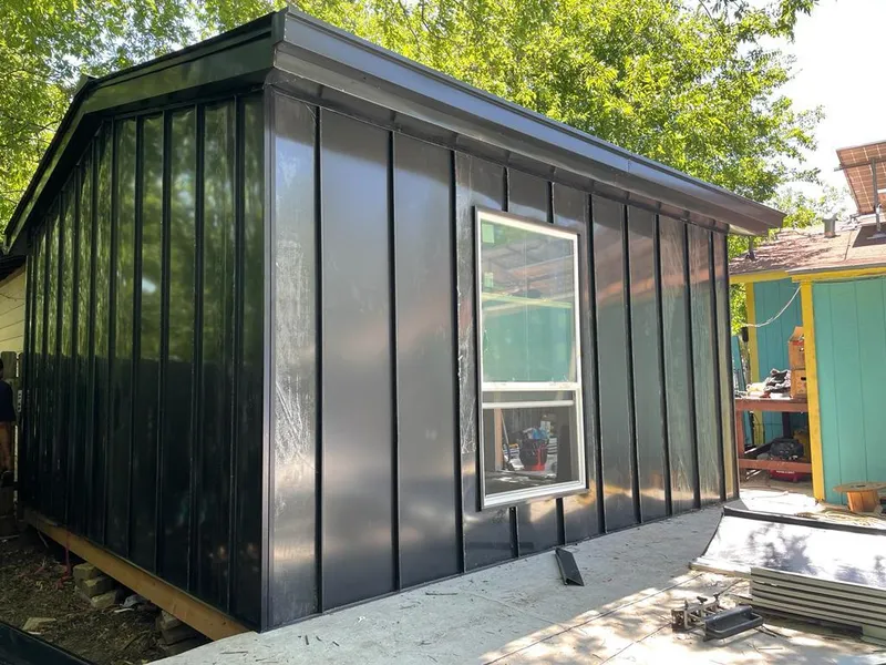 Black standing seam metal wall panels for Metal Roof Installation in Glenview