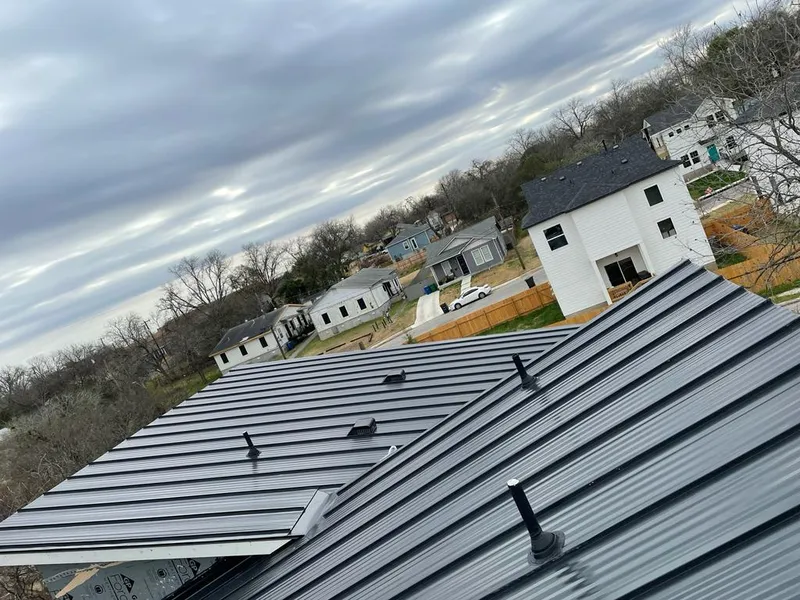 Standing seam metal roof panels with vents for Skylight Repair in Glenview